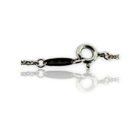 Tiffany & Co Peretti 5 Teardrop 925 Sterling Silver Charm Bracelet 7" - Picture 4 of 5